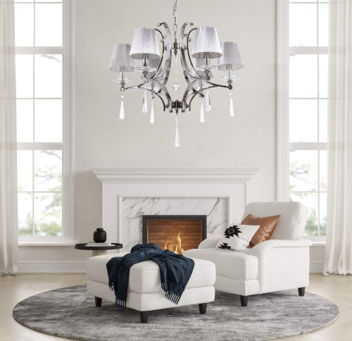 Хрустальная подвесная люстра Lumina Deco Venisia LDP 8810-6 SL фото 3 Хрустальная подвесная люстра Lumina Deco Venisia LDP 8810-6 SL фото 3