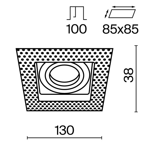 Встраиваемый светильник Technical DL003-01-W фото 4