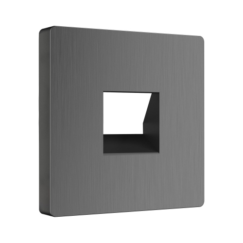 Накладка для телефонной розетки RJ-11 (графит рифленый) W1192004 Накладка для телефонной розетки RJ-11 (графит рифленый) W1192004