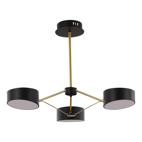 SLE6005-402-03 Светильник потолочный Черный, Золотистый/Черный LED 3*10W VALLE фото 4