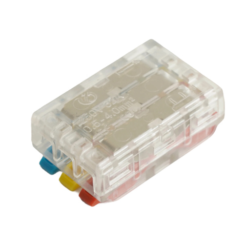 Клемма супер-компактная проходная серии 219 на 3 контакта STEKKER,LD219-423,  (DIY упак 10 шт) фото 6