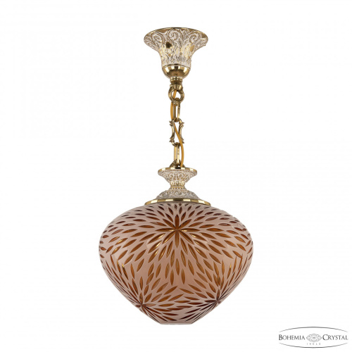 Подвесной светильник бронзовый с хрусталём 7003P/23 GW Amber-White/H-1A Подвесной светильник бронзовый с хрусталём 7003P/23 GW Amber-White/H-1A
