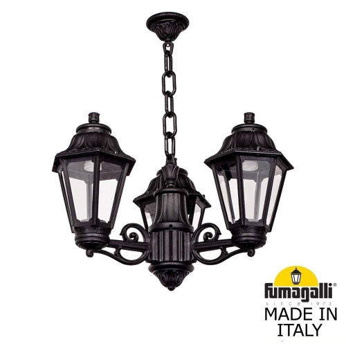 Fumagalli Подвесной уличный светильник FUMAGALLI SICHEM/ANNA 3L E22.120.S30.AXE27 Fumagalli Подвесной уличный светильник FUMAGALLI SICHEM/ANNA 3L E22.120.S30.AXE27