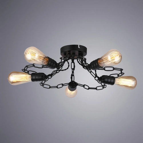 Потолочная люстра Arte Lamp RIVERRUN A9344PL-5BK фото 2 Потолочная люстра Arte Lamp RIVERRUN A9344PL-5BK фото 2