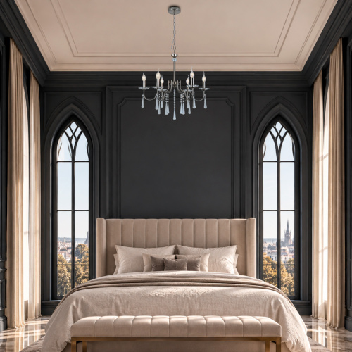 Подвесной светильник 140027/6P E14*40W Satin nickel фото 5