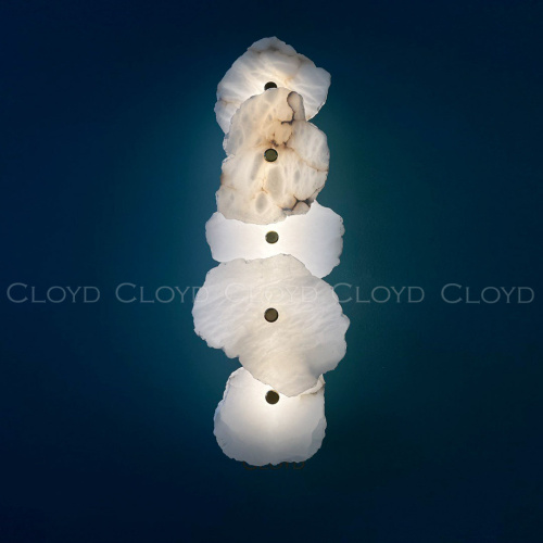 Бра Cloyd KNOSS-A W1 / выс. 51 см - алебастр - латунь (арт.20270) фото 4