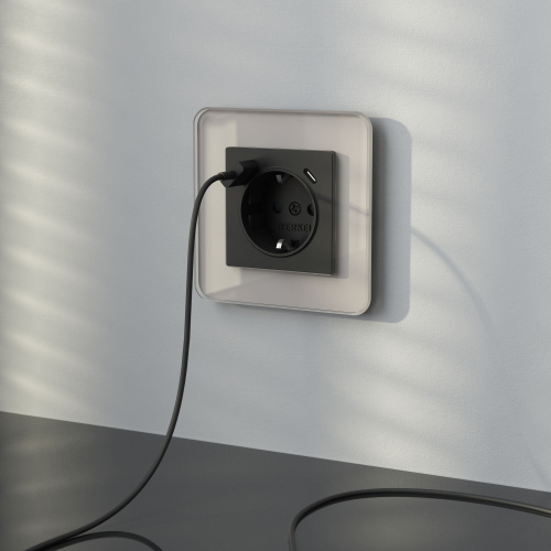 Рамка из стекла на 1 пост Elite дымчатый W0012417 фото 2 Рамка из стекла на 1 пост Elite дымчатый W0012417 фото 2