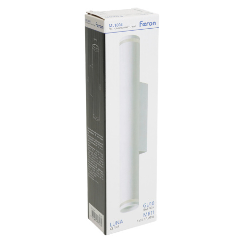 Светильник Feron ML1004 LUNA настенный под лампу 2*GU10, белый фото 12