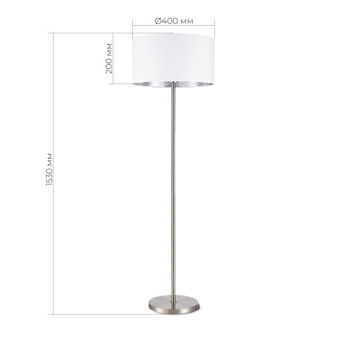 SLE300555-01 Светильник напольный Никель/Белый, Серебристый E27 1*40W BRESCIA фото 2