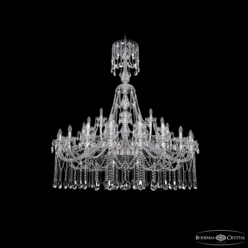 Люстра хрустальная 1413/20+10+5/530/XL-160 Ni Bohemia Ivele Crystal (Богемия Ивеле Кристалл)