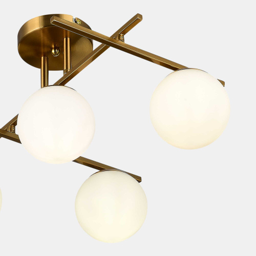 SLE1195-302-05 Светильник потолочный Латунь/Белый E14 5*40W SIERRA фото 2 SLE1195-302-05 Светильник потолочный Латунь/Белый E14 5*40W SIERRA фото 2