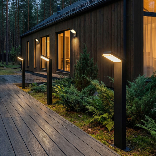 Уличный настенный светильник с датчиком движения Sensor 3000K IP54 1541 TECHNO LED черный фото 4 Уличный настенный светильник с датчиком движения Sensor 3000K IP54 1541 TECHNO LED черный фото 4