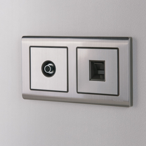 Накладка для RJ45 и RJ11 (глянцевый никель) WL02-RJ-CP фото 2 Накладка для RJ45 и RJ11 (глянцевый никель) WL02-RJ-CP фото 2