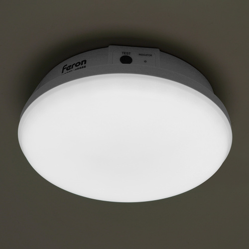 Светильник светодиодный Feron AL3025 с БАП в пластиковом корпусе 12W 4000K IP65 белый фото 12