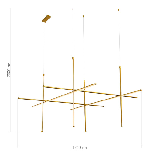 SL6207.203.150 Светильник подвесной ST-Luce Матовое золото LED 1*150W 3000K RETICO фото 3