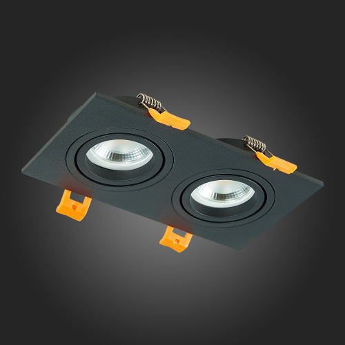 ST251.408.02 Св-к встр. Черный GU10 2*50W  IP20 L170xW92xH27 220V Без ламп Встраиваемые светильники фото 6