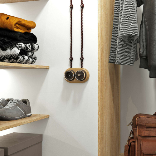 Рамка на 2 поста светлый бук W0025224 фото 2 Рамка на 2 поста светлый бук W0025224 фото 2