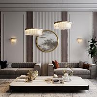 5091/80L L-VISION ODL25 555 золотой/стекло Люстра LED 80W 3700K 6796Лм CLEO
