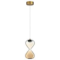 5093/4L PENDANT ODL25 357 античн.бронза/прозрачн./янтарный градиент/металл/стекло Подвес LED 4W 4000K 388Лм GLESSI