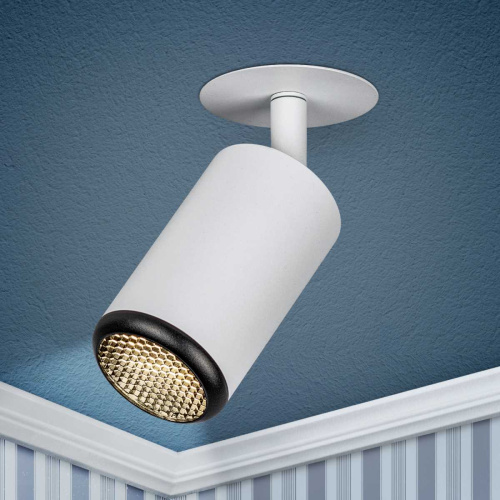 Светильник встраиваемый алюминиевый ЭРА KL106 WH/BK под лампу MR16 GU10 белый/черный матовый Б0061628 фото 2