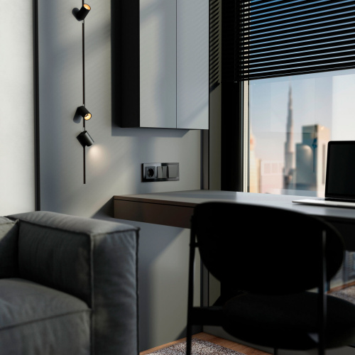 Рамка из стекла на 3 поста Favorit черный W0031108 фото 6