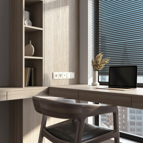 Рамка из поликарбоната на 5 постов Snabb Basic слоновая кость W0052003 фото 2