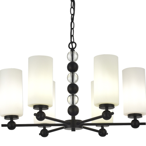 SL2003.403.06 Светильник подвесной ST-Luce черный/белый E27 6*40W AURORA фото 2 SL2003.403.06 Светильник подвесной ST-Luce черный/белый E27 6*40W AURORA фото 2