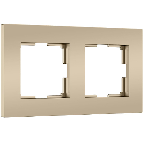 W0022911/ Рамка на 2 поста Slab (шампань софт) W0022911 W0022911/ Рамка на 2 поста Slab (шампань софт) W0022911