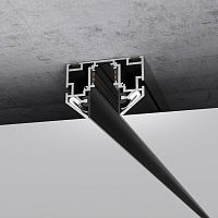Slim Magnetic Шинопровод для натяжных потолоков с декоративными вставками черный 2м 85204/00