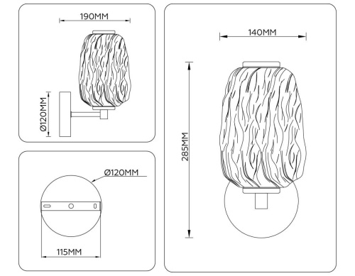 Настенный светильник Ambrella Light HIGH LIGHT LH30108 фото 2