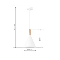 SLE1255-413-01 Светильник подвесной Черный/Белый E27 1*40W ARKET