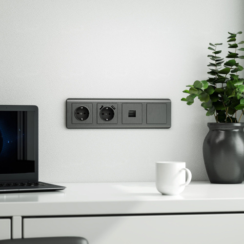 Заглушка (графит рифленый) W1159204 фото 2