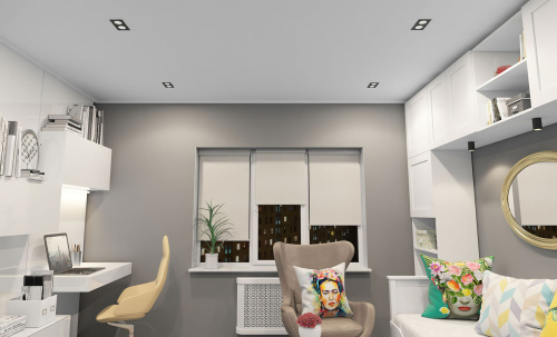 DK3072-BK+WH Встраиваемый светильник, IP 20, 10 Вт, GU5.3, LED, черный/белый, пластик фото 2