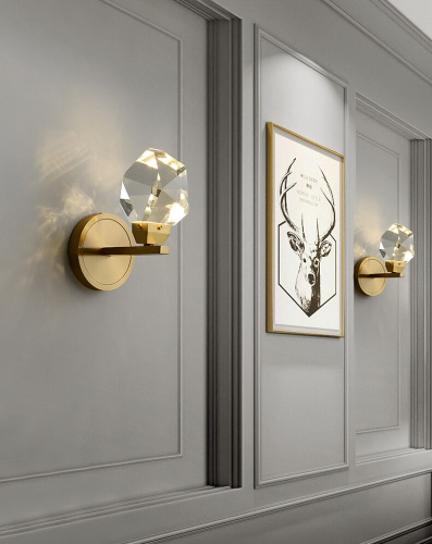 Настенный светильник 9701W/1 brass фото 4