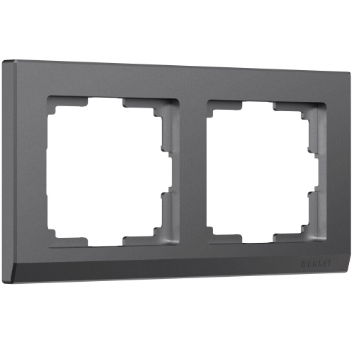 Рамка из поликарбоната на 2 поста Stark графит матовый W0021864 Рамка из поликарбоната на 2 поста Stark графит матовый W0021864