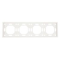 Рамка STEKKER, PFR00-5004-01 4-местная, серия Эмили, белый фарфор, soft touch