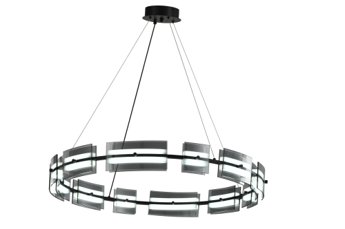 Люстра подвесная черная LED 40Вт D80см Zortes LOFT ZRS.1802.80 фото 6