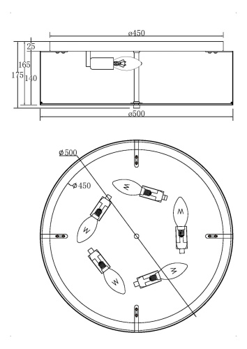Потолочный светильник Maytoni MOD096CL-05CH фото 4