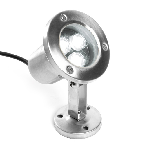 Светодиодный прожектор подводный Feron LL-822, 3W, AC/DC24V, низковольтный, 6400K, металлик, 80*80*130mm, IP68 фото 2