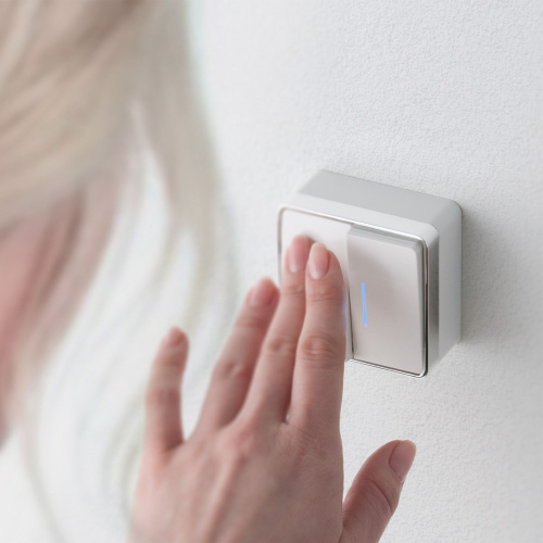 Выключатель двухклавишный с подсветкой Gallant белый W5020101 фото 3