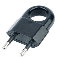 Вилка STEKKER PPG10-45-201  прямая без заземления, ABS пластик 250В, 10A, IP20, белая