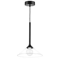 801204 Люстра VETRO 1х6W(led) G9 ЧЕРНЫЙ/ПРОЗРАЧНЫЙ