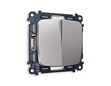 Комплект механизма 2-кл выключателя AMBRELLA VOLT OMEGA Сталь матовый QUANT (OP5030, VM115) MO503010