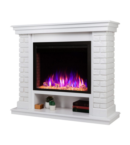 Электрокамин RealFlame Brixton 25,5 WT белый с очагом Saphir 25,5 фото 3 Электрокамин RealFlame Brixton 25,5 WT белый с очагом Saphir 25,5 фото 3