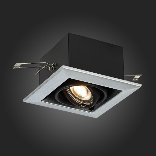 ST250.148.01 Св-к встр. Черный GU10 1*50W  L126xW126xH70 220V Без ламп Встраиваемые светильники фото 9