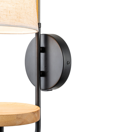 Настенный светильник Escada 582/1A E14*40W Black/Brass/Wood фото 4 Настенный светильник Escada 582/1A E14*40W Black/Brass/Wood фото 4