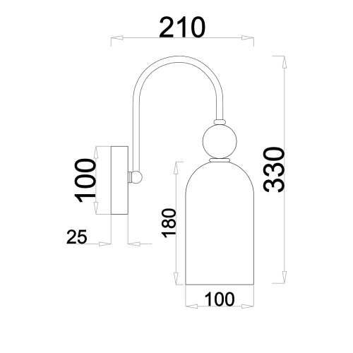 Настенный светильник Escada 686/1A E14*60W Copper фото 2