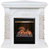 Электрокамин RealFlame Athena Corner GR белый с очагом 3D Olympic