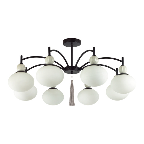 8273/8C NEOCLASSI LN26 041 черный/серый/белый, металл/керамика/стекло Люстра потолочная Е14 8*40W 220V GLORIYA 8273/8C NEOCLASSI LN26 041 черный/серый/белый, металл/керамика/стекло Люстра потолочная Е14 8*40W 220V GLORIYA
