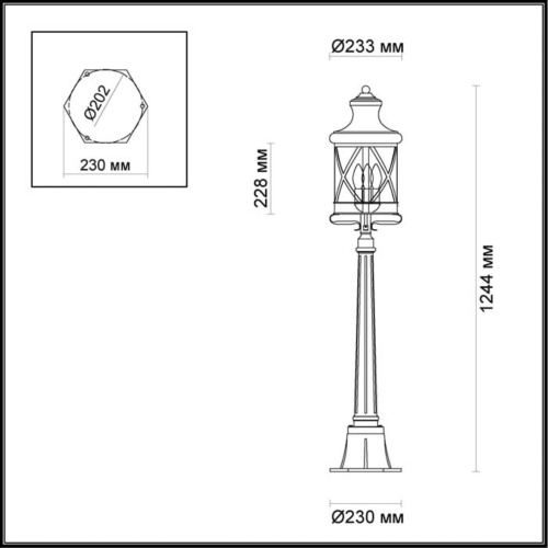 4045/3F NATURE ODL18 701 черный/золотая патина Уличный светильник, 124см IP44 E14 3*60W 220V SATION фото 3 4045/3F NATURE ODL18 701 черный/золотая патина Уличный светильник, 124см IP44 E14 3*60W 220V SATION фото 3